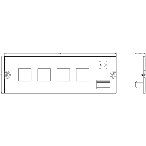 ALPHA 630 Universal Section cover for 4 measuring instruments 72x 721 chang