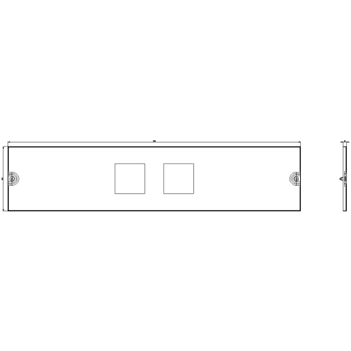 ALPHA 630 Universal Section cover for 4 measuring instruments 96x 961 chang