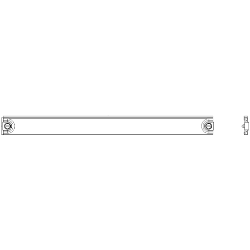ALPHA 630 Universal Section cover without cutouts H50 mm W600 mm