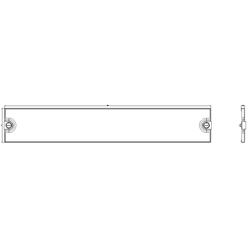 ALPHA 630 Universal Section cover without cutouts H100 mm W600 mm