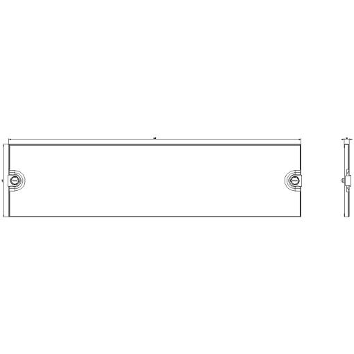 ALPHA 630 Universal Section cover without cutouts H150 mm W600 mm