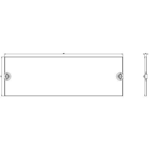 ALPHA 630 Universal Section cover without cutouts H200 mm W600 mm