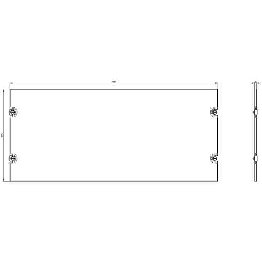 ALPHA 630 Universal Section cover without cutouts H600 mm W600 mm