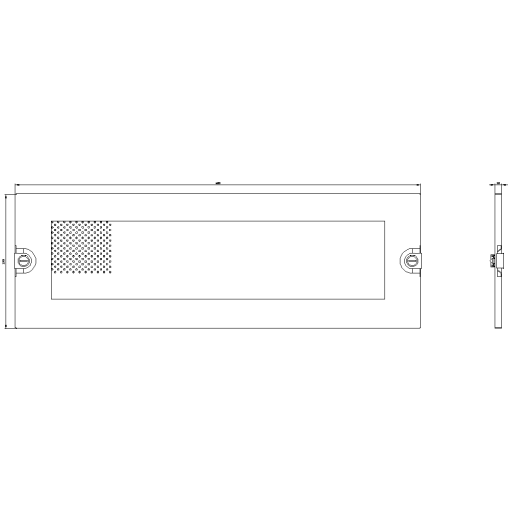 ALPHA 630 Universal Section cover with ventilation holes H200 mm W600 mm