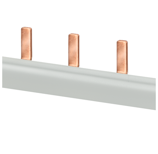 Pin busbar 1phase 10 mm² 13 pins insulation gray
