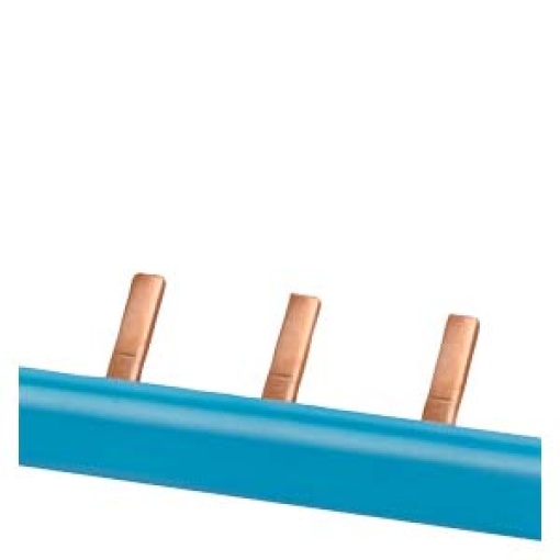 Pin busbar 1phase 10 mm² 13 pins insulation blue
