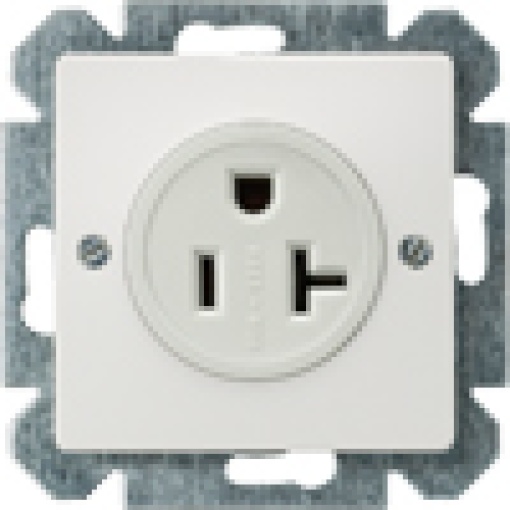 DELTA isystem NEMA socket outlet 2poleE titanium white