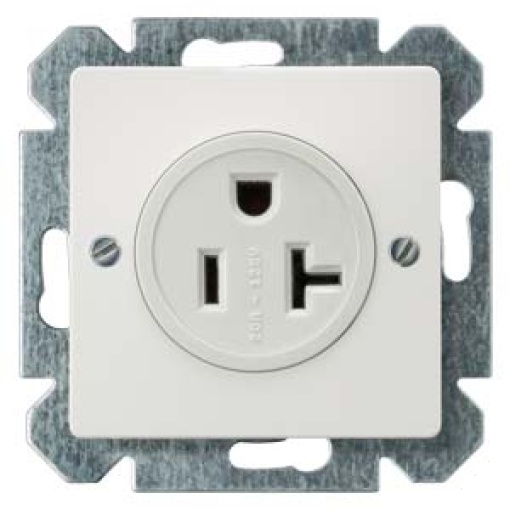 DELTA isystem NEMA socket outlet 2poleE titanium white