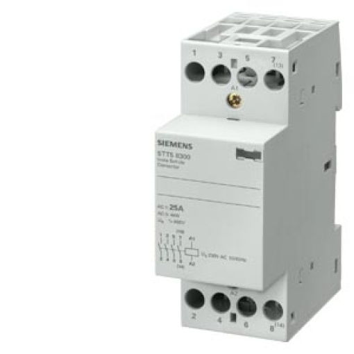 Insta contactor with 4 NO contacts contact for 230 V AC 400 V 25 A control 