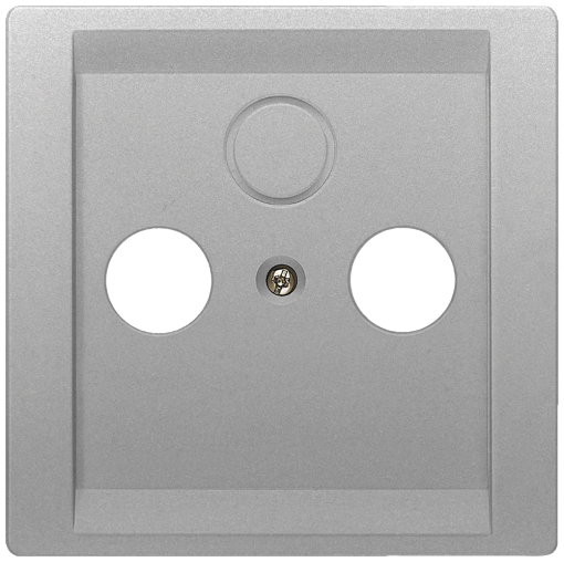 DELTA style cover plate for TVRFSAT 2 and 3hole platinum metallic