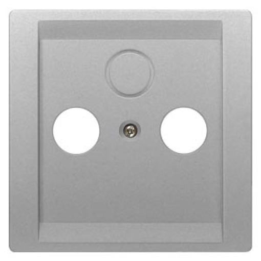 DELTA style cover plate for TVRFSAT 2 and 3hole platinum metallic