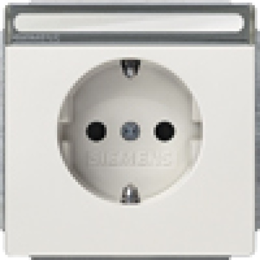 DELTA style SCHUKO socket outlet with labeling field and incr touch protecti