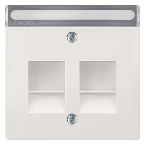 DELTA style cover plate for modular jack support plate with labeling field p