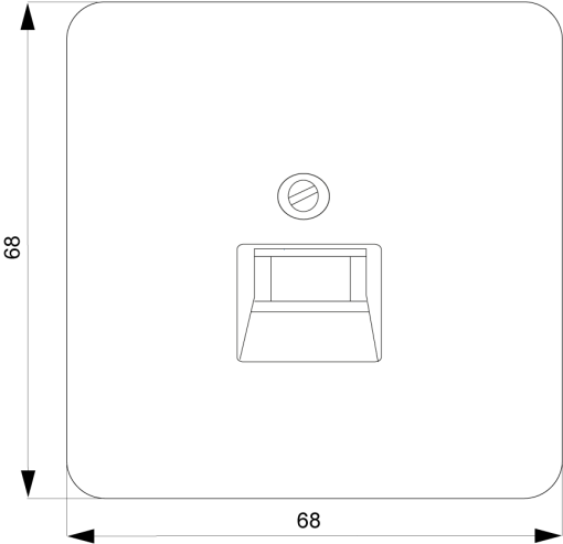 DELTA style cover plate for UAE connection socket for single and double tit