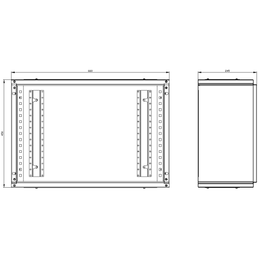 ALPHA 630 UNIVERSAL wallmounted cabinet Flat Pack IP43 Protection class 