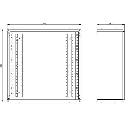 ALPHA 630 UNIVERSAL wallmounted cabinet Flat Pack IP43 Protection class 