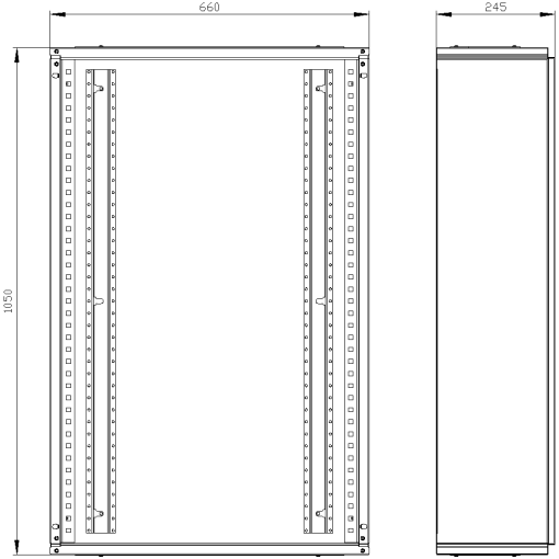 ALPHA 630 UNIVERSAL wallmounted cabinet Flat Pack IP43 Protection class 