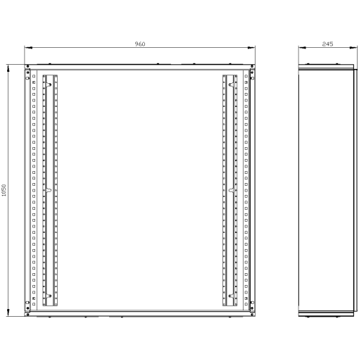 ALPHA 630 UNIVERSAL wallmounted cabinet Flat Pack IP43 Protection class 