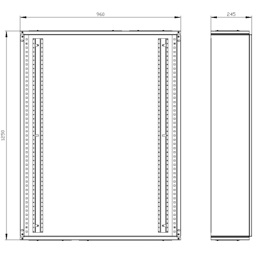 ALPHA 630 UNIVERSAL wallmounted cabinet Flat Pack IP43 Protection class 