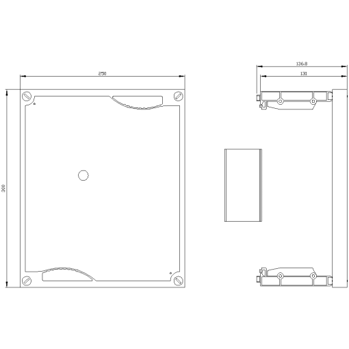 Assembly kit 3kA switch disconnector for 3kA 5051 on support plate