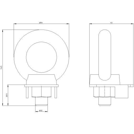 ALPHA AS transport eyebolts M12