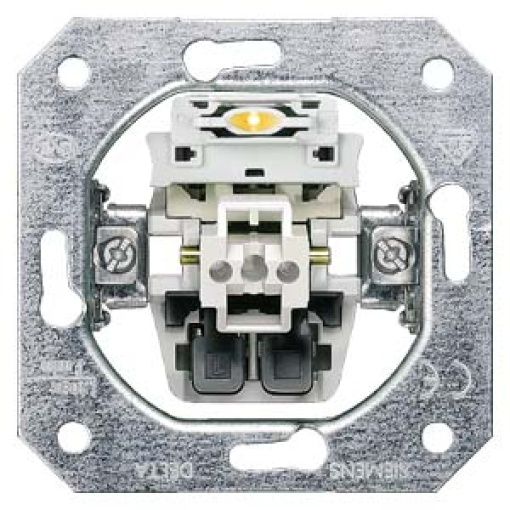 DELTA insert flushm switch with pilot lamp for ONOFF switching with LED in