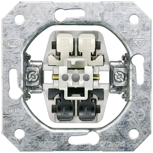 DELTA insert flushm OFF switch 2pole 10A without claws