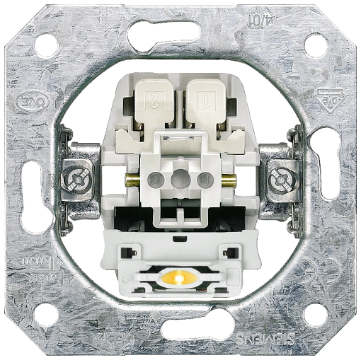 DELTA insert flushm pushbutton with N terminal 1 CO without claws