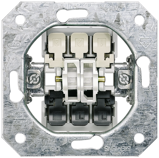 DELTA insert flushm double pushbutton double without claws 1 NO 1 CO