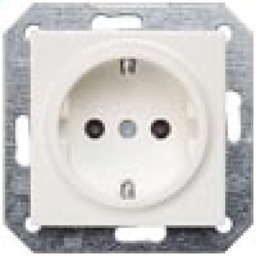 DELTA isystem SCHUKO socket outlet titanium white without claws