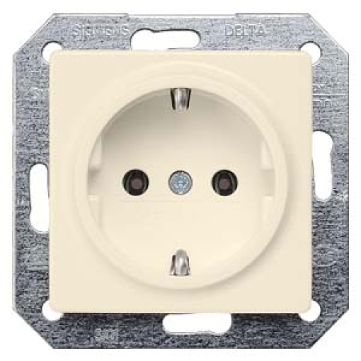DELTA isystem SCHUKO socket outlet electric white without claws