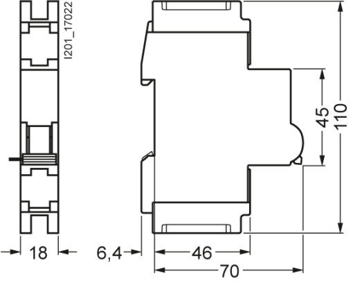 Shunt release DC 2460V for miniature circuit breakers in accordance with UL
