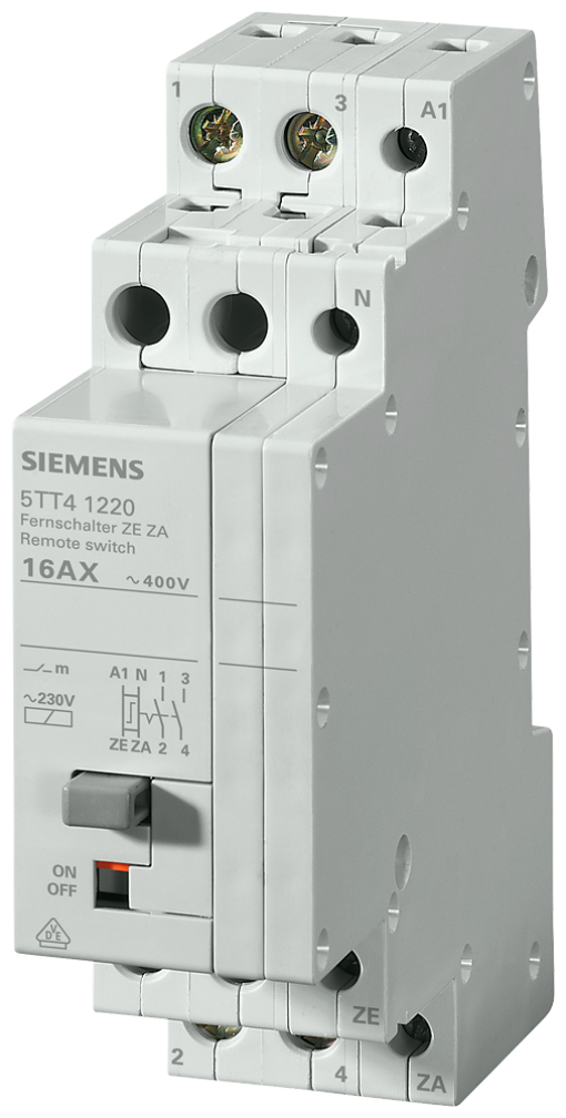 Remote control switch with 2 NO contacts with central onoff function conta