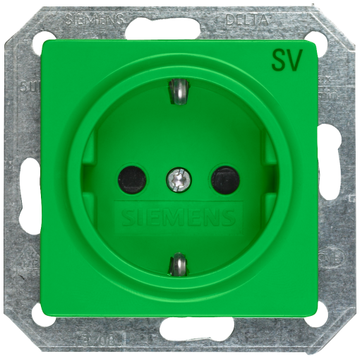 DELTA isystem SCHUKO socket outlet with SV inscription and incr touch pro