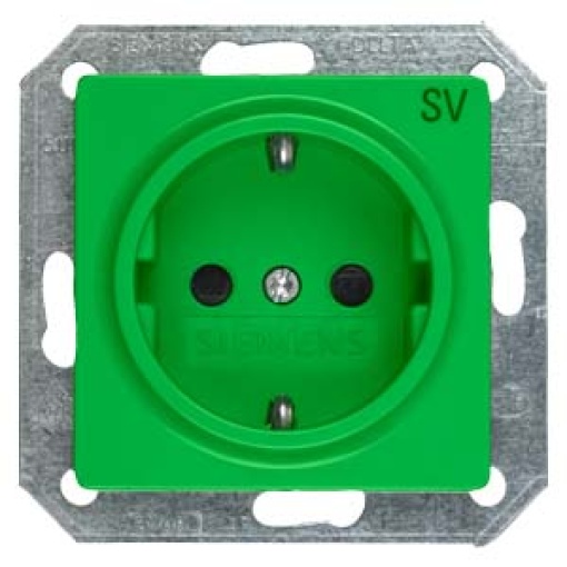 DELTA isystem SCHUKO socket outlet with SV inscription and incr touch pro