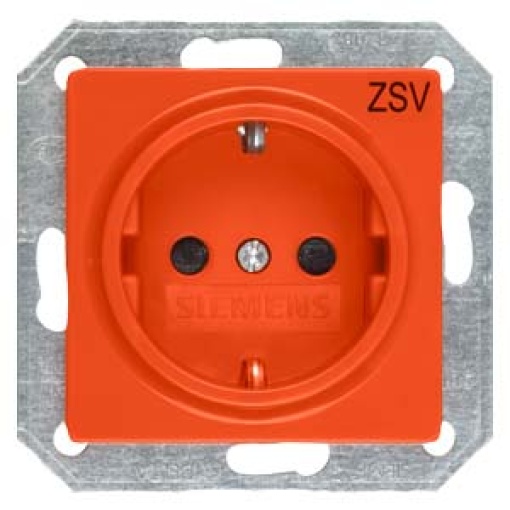 DELTA isystem SCHUKO socket outlet with ZSV inscription and incr touch pr