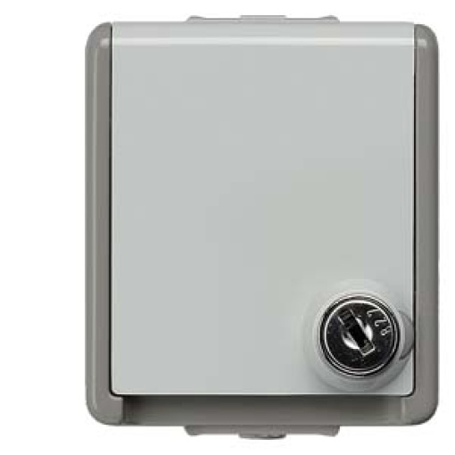 DELTA fläche IP44 surfacem SCHUKO socket outlet lockable with incr touch