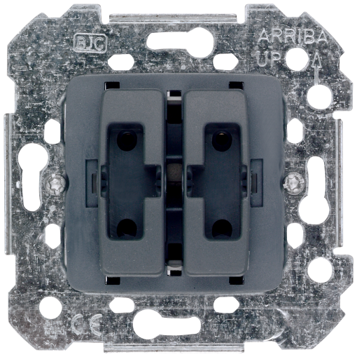 IRIS MEGA Twoway switch 2fold with support ring 10A 250V AC Claws