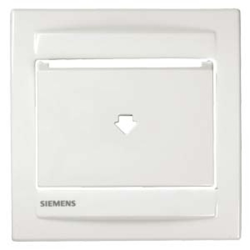 IRIS Cover plate with frame HotelCard switch 1 minute OFF delay polar white