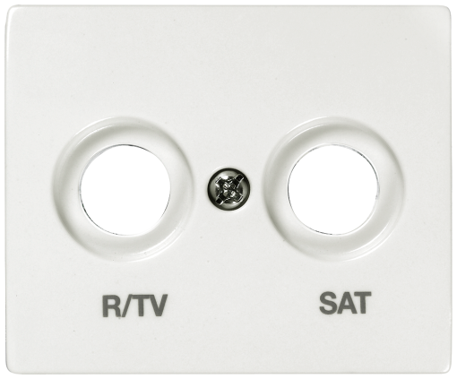 IRIS Cover plate for R TV SAT socket 2hole polar white