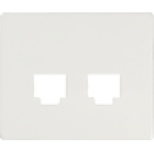 IRIS Cover plate for Adapter 2fold RJ45 RJ11 polar white