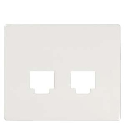 IRIS Cover plate for Adapter 2fold RJ45 RJ11 polar white