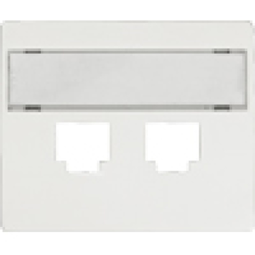 IRIS Cover plate can be labeled for Adapter 2fold RJ11 45 polar white