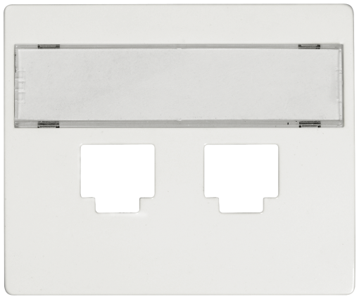 IRIS Cover plate can be labeled for Adapter 2fold RJ11 45 polar white