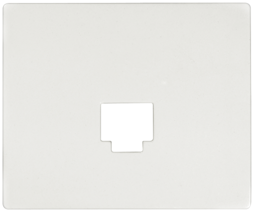 IRIS Cover plate for Adapter 1fold RJ45 RJ11 polar white