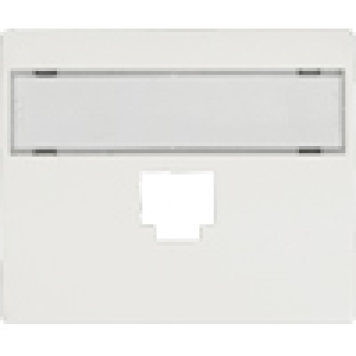 IRIS Cover plate can be labeled for Adapter 1fold RJ11 45 polar white