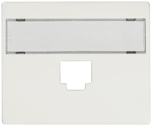 IRIS Cover plate can be labeled for Adapter 1fold RJ11 45 polar white