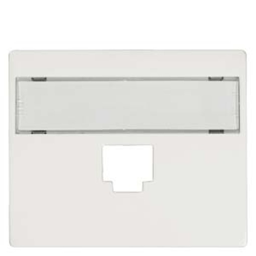 IRIS Cover plate can be labeled for Adapter 1fold RJ11 45 polar white