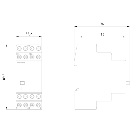 Remote switch with 4 NO contacts contact for 230V 400V AC 16A control 24
