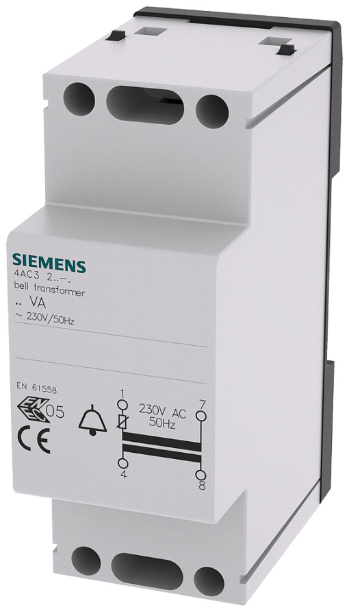 Bell transformer 8 VA primary 230240 V AC 50 Hz secondary 8 V AC